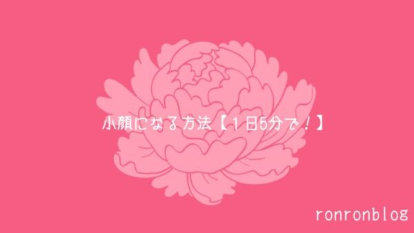 美顔ローラーで本当に小顔になるのか実践 １日5分を１ヶ月