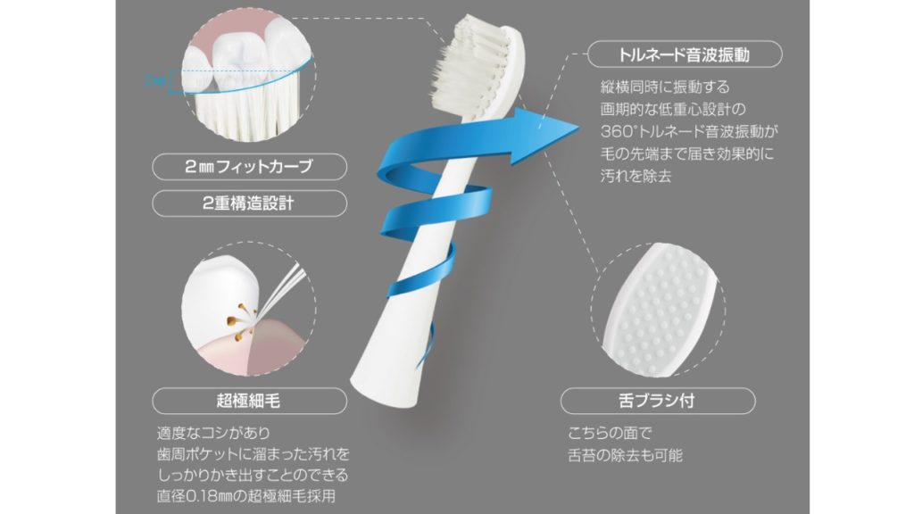 舌苔の除去もできる歯ブラシ